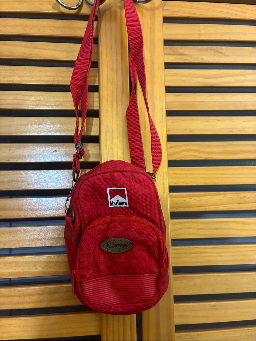 Marlboro Red Mini Crossbody Belt Bag / camera bag